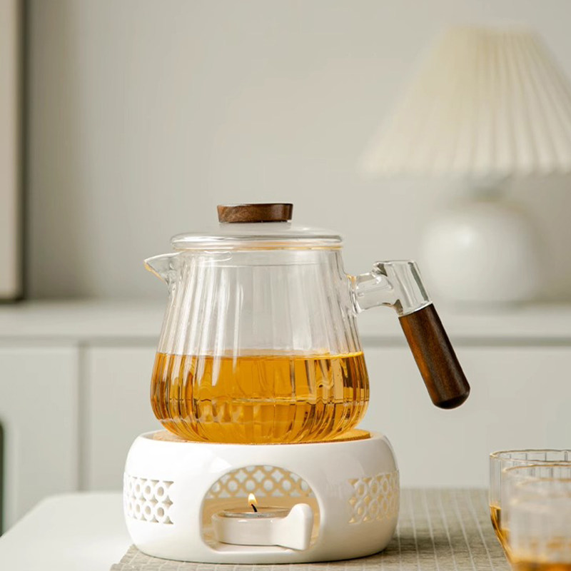 温茶炉蜡烛加热保温陶瓷底座水果花茶保温玻璃茶壶小暖茶炉煮茶器