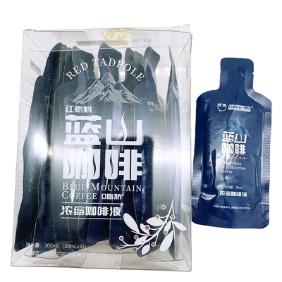 临期特价咖啡液浓缩液黑咖啡萃取液红蝌蚪蓝山咖啡液30mlX10条