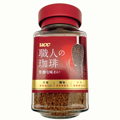 日本进口UCC悠诗诗大师速溶咖啡粉90g职人冻干咖啡办公室提神黑咖