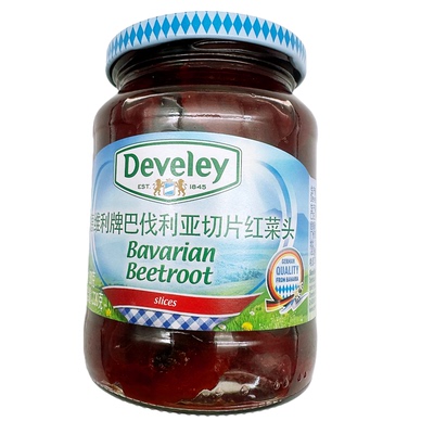 进口特价德维利巴伐利亚切片红菜头330g 甜菜根沙拉凉菜beetroot
