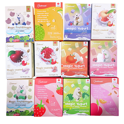 特价SunDrench加拿大进口水果冻干果蔬块营养零食机能食品DHA藻油