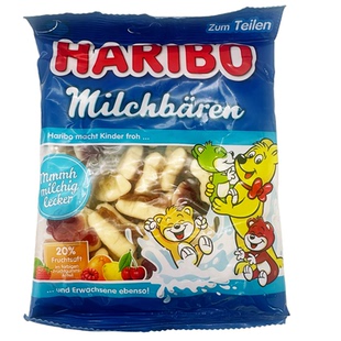 临期德国进口Haribo哈瑞宝果味奶熊造型软糖聚好吃果味小熊160g