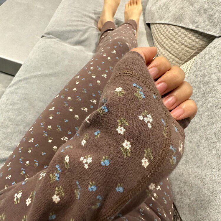 碎花睡衣女秋无胸垫居家服冬天睡衣长袖长裤套装可外穿秋冬季加厚