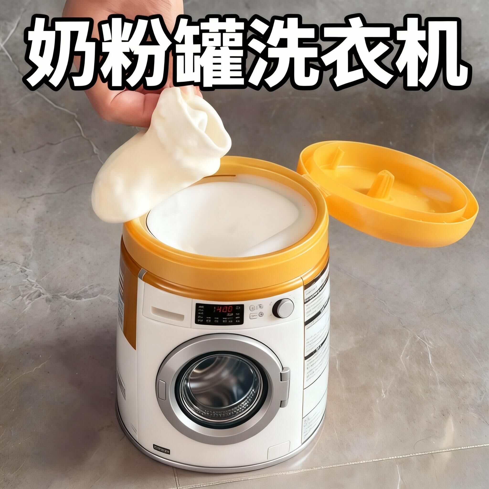 小波轮洗衣机自制奶粉罐全自动洗袜子神器便携式小型迷你转盘涡轮