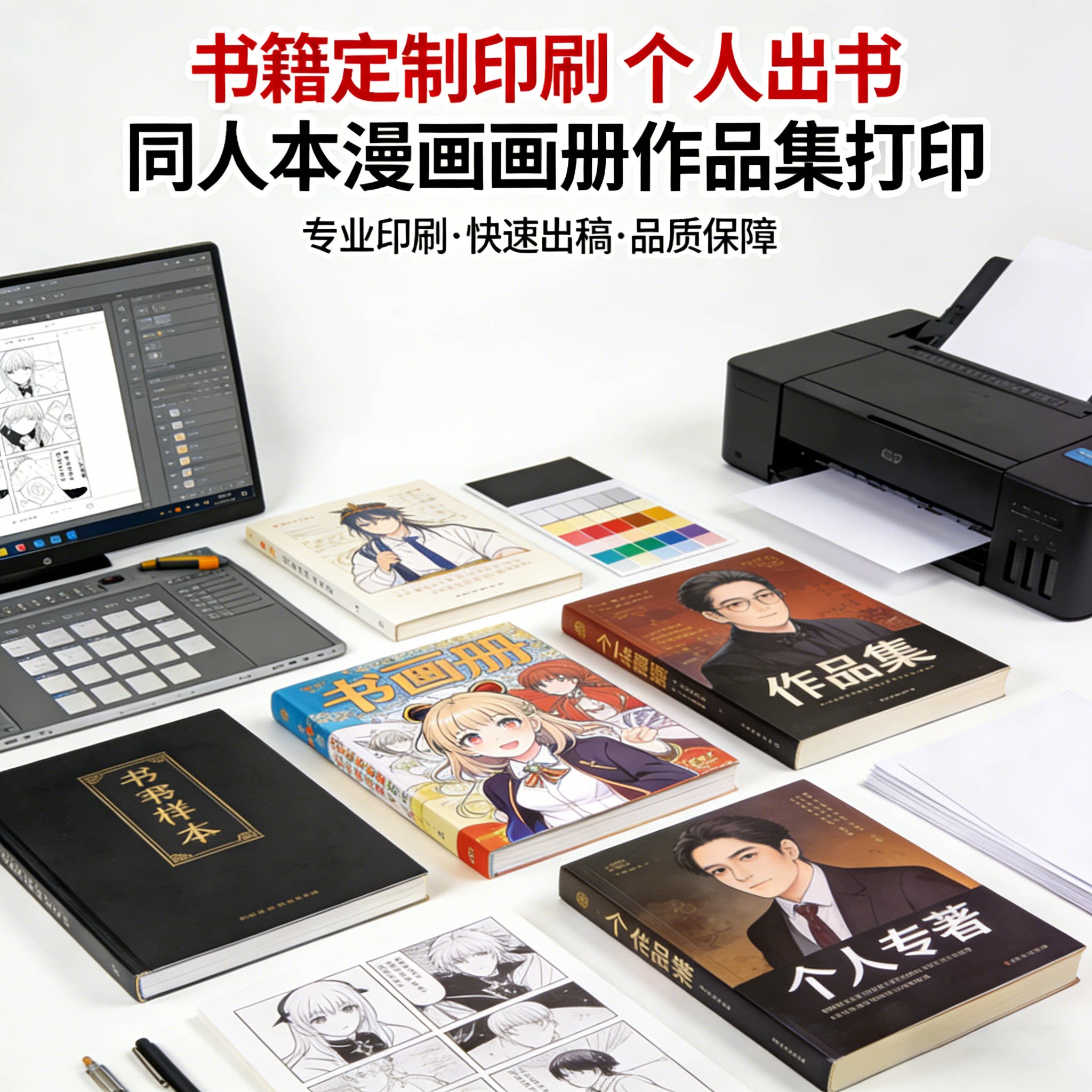 普通纸作品集同人本铜版纸图片