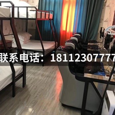 定制浩宇电竞床酒店休闲网吧桌椅游戏一体式可定制现代简约主题桌