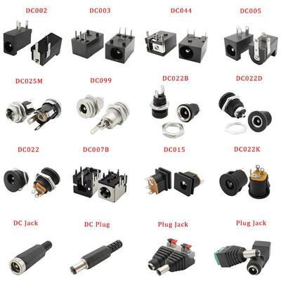 10Pcs DC Power Jack Socket Connector 5.5*2.1mm 3.5x1.3mm Mal