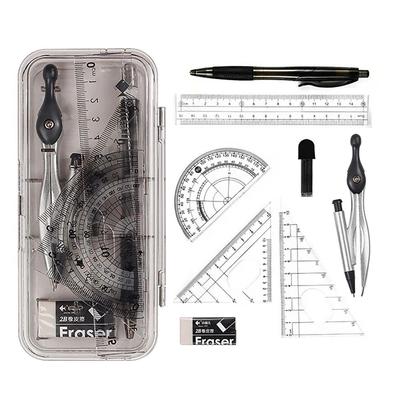 8-Pcs Math Geometry Drawing Tools Set with Stationery Box Ci