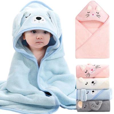 Cartoon Animal Baby Bath Towels Soft Newborn Hooded Towel Bl