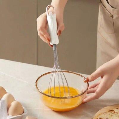 Multifunctional Stainless Steel Egg Beater 30cm ABS Handle