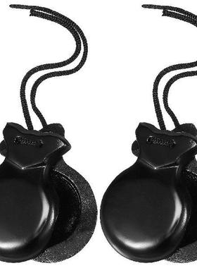 Wooden Spanish Castanets Black Percussion Instrument Make