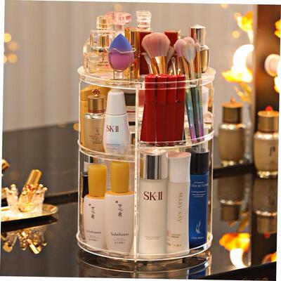 360 Degree Rotating Cosmetic Storage Box Makeup Organizer 1