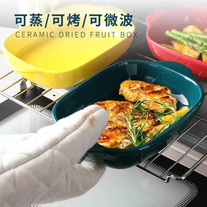 Microwave oven bowl Baking tray ceramic baking tray bowl