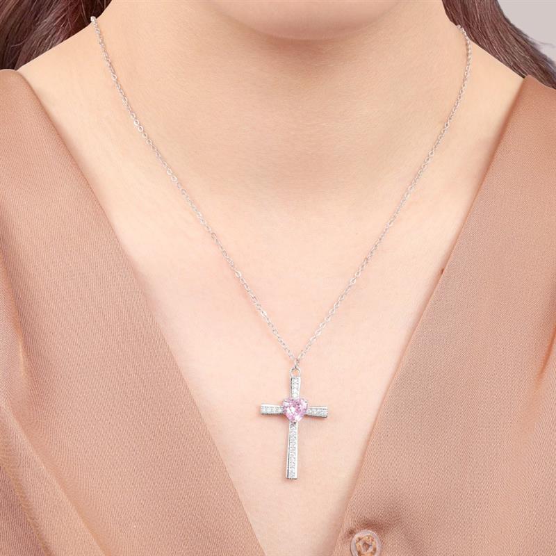 Cross border diamond pendant necklace elegant jewelry欧美