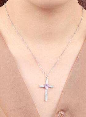 Cross border diamond pendant necklace elegant jewelry欧美