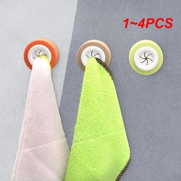 1~4PCS Towel Plug Holder Wall Mounted Kitchen Accessories