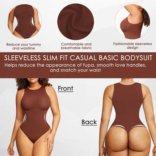 Bodysuit for Women Seamless Body Sculpting Shaper High Neck