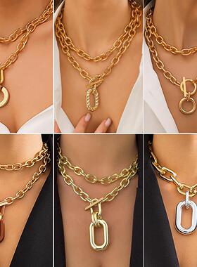 Personalized buckle collarbone collar decoration for women
