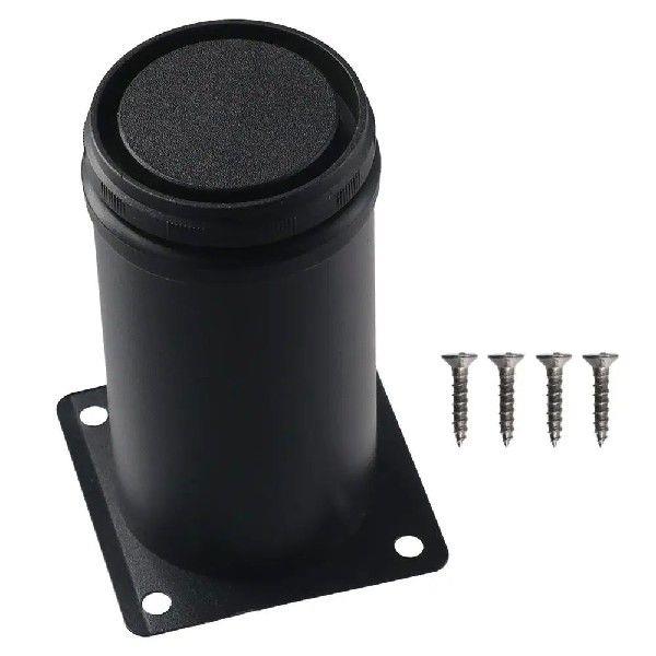Adjustable 4 Inch Furniture Legs Stainless Steel black