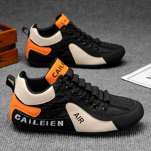 子男鞋 老爹鞋 秋季 透气运动休闲户外平底防滑板鞋 男 新款 高帮帆布鞋