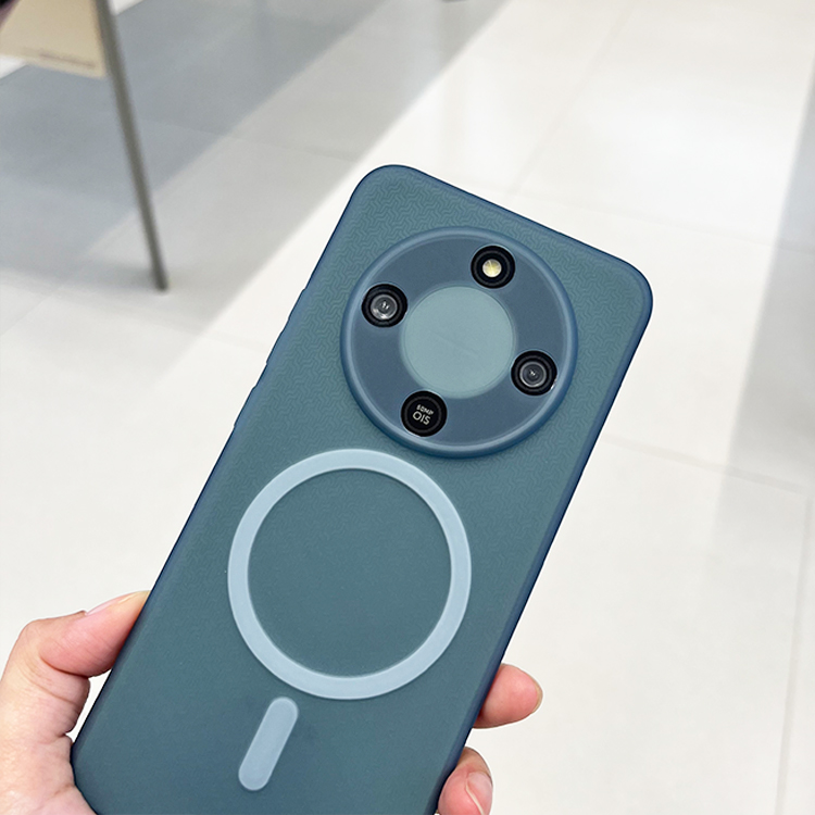 适用于荣耀x70手机壳磁吸软壳纹理防滑magsafe车载支架全包保护套honor