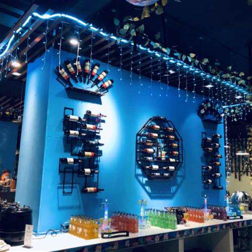 酒吧吧台酒架创意餐厅壁挂式酒柜置物架酒庄复古挂墙上红酒展示架