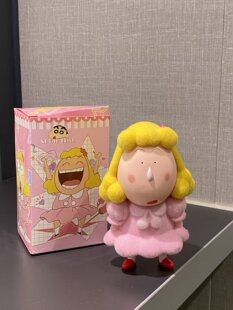 蜡笔小新冬季植绒款美少女阿呆手办装饰车载桌面周边潮玩公仔摆件