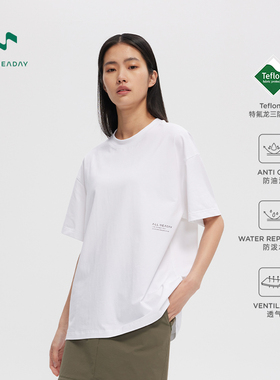 ALLREADAY新奇天防泼短袖T恤运动上衣男女款夏季户外透气舒适纯棉