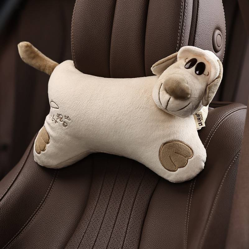 狗泥巴饰车枕用椅装车载护43338头卡颈枕一汽女生内饰大通可座爱