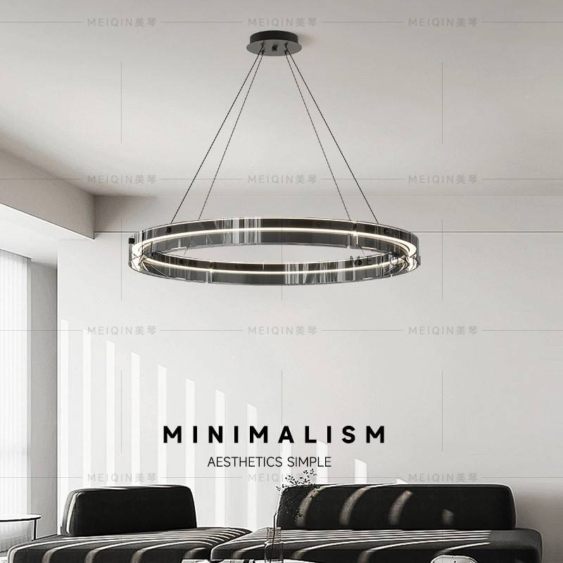 吊式厅极灯室简客轻奢璃54046厅高设主端师后现代创意玻计大气意