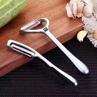 德国DOUBLEDELI不锈钢家用水果削皮刀厨房多功能剥皮刀削皮器