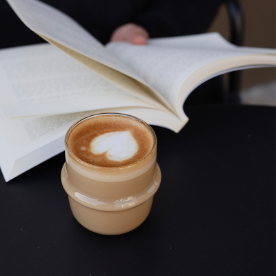 可爱创意星球杯环形圆形耐热玻璃杯简约早餐牛奶甜品拿铁咖啡杯