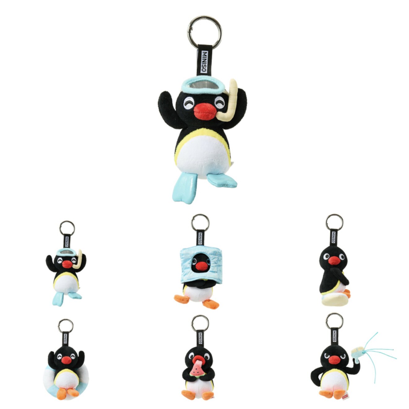 现货 MINISO名创优品PINGU冰酷一夏系列毛绒挂件盲盒潮玩送人礼物图片