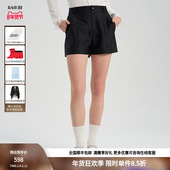 子女士羊毛混纺黑色短裤 RARE威雅女裤 春夏裤 RR2245450502