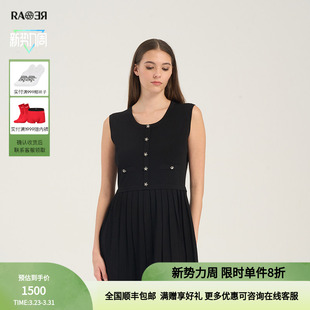 RARE威雅女裙 黑色连衣裙 春夏无袖