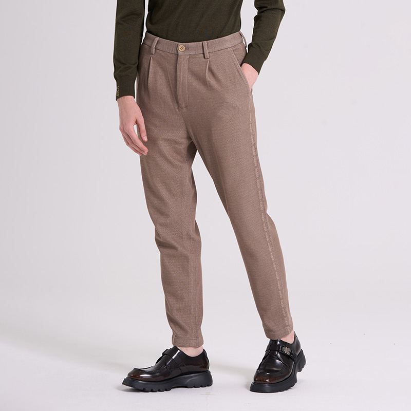 RARE威雅男裤秋冬新款纯色经典休闲裤长裤男士裤子细条绒加厚