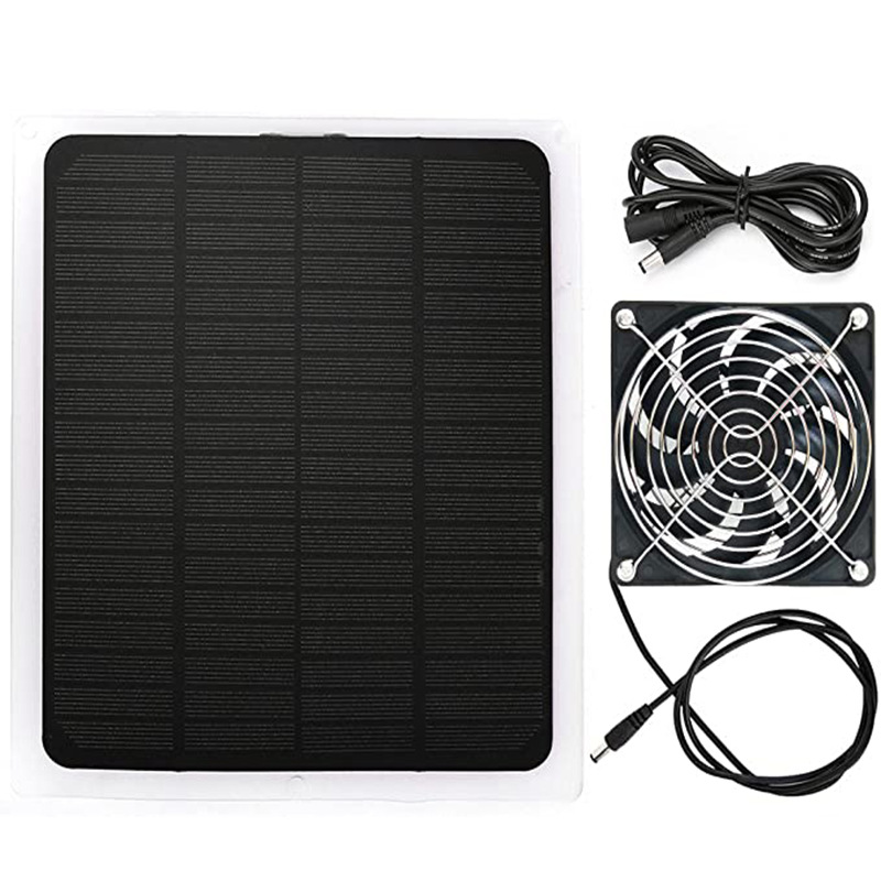 太阳能板10W太阳能风扇宠物鸡舍