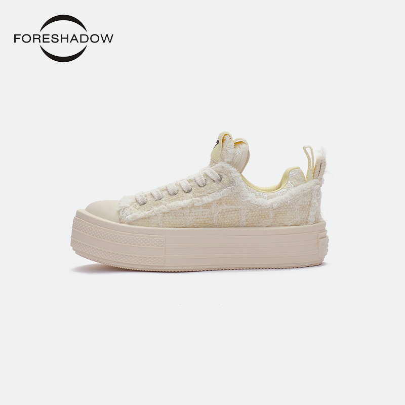 【限时返场】FORESHADOW 2.0”25春新品麦穗时尚厚底百搭帆布鞋女