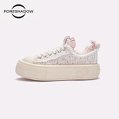 女款 2025新款 潮牌平板鞋 FORESHADOW帆布鞋 百搭休闲增高厚底鞋