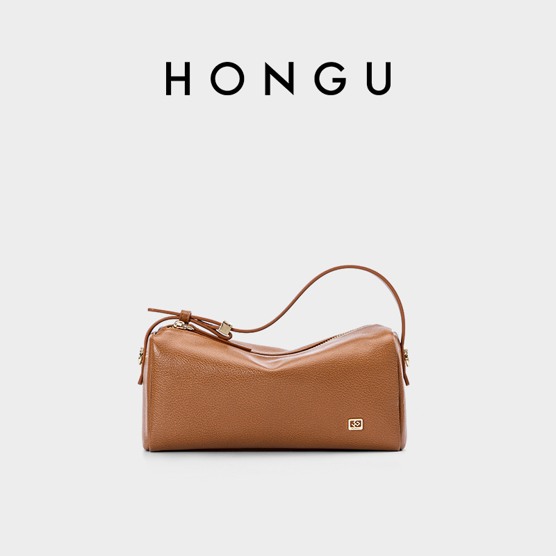 红谷圆筒包手拎包波士顿包