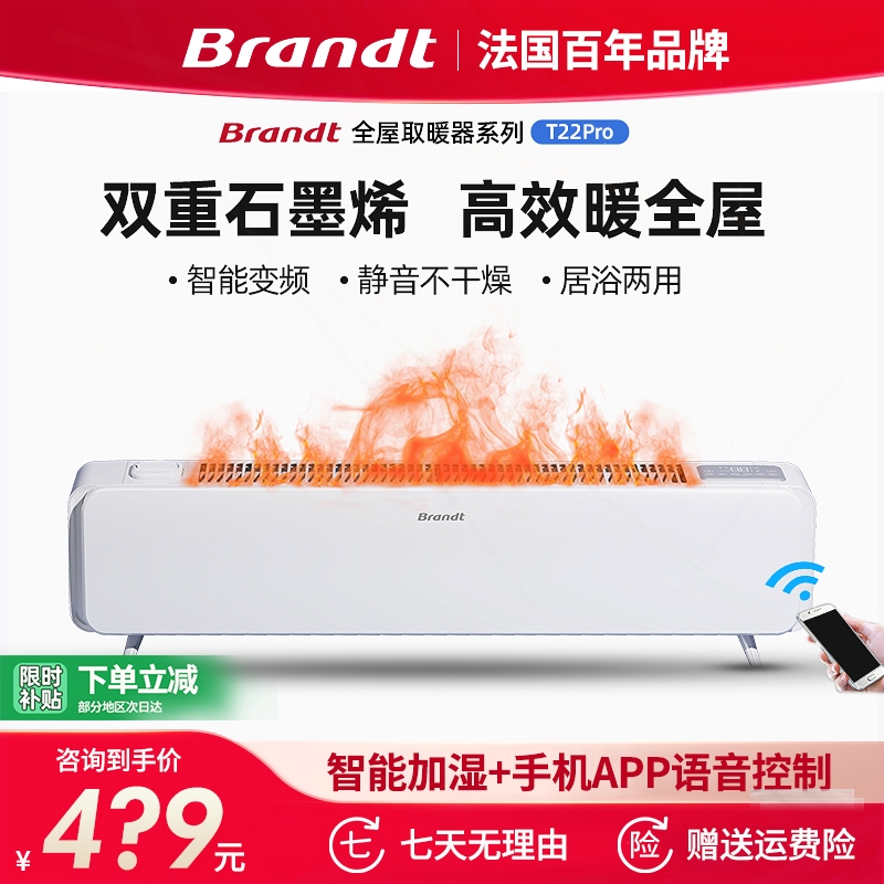 法国白朗踢脚线石墨烯取暖器家用