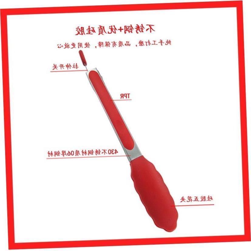 Silicone Food Tong Stainless Steel Kitchen Tongs Silicone