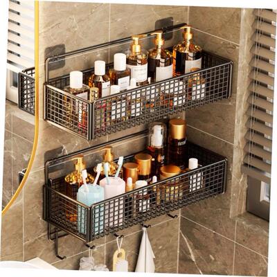 shelf bathroom wall toiletries finishing storage rack