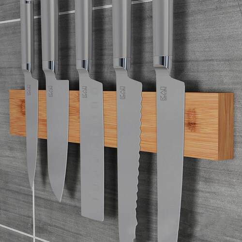 Powerful Wooden Strip Magnetic Knife Holder Wall Mount For M