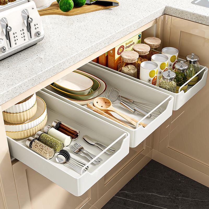 No-punch drawers Kitchen Organizer Boxes dish storage rack