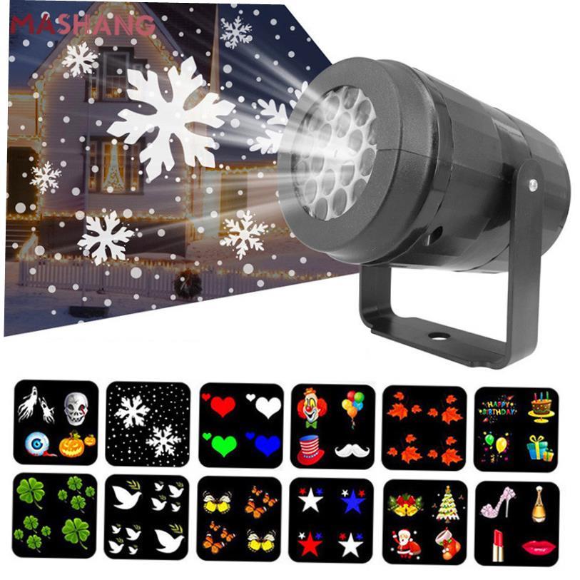 Christmas Party Lights Snowflake Laser Projector Led Stage L