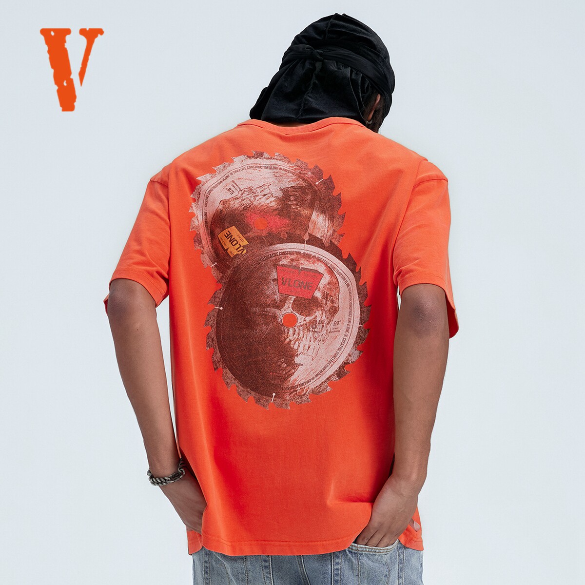 VLONE 美款 [BBB]系列 锈迹风潮 印花做旧水洗 短袖T恤 男女同款