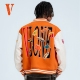 大LOGO毛巾绣 贴纸图案刺绣 拼皮棒球服2025新款 VLONE 秋冬季 外套