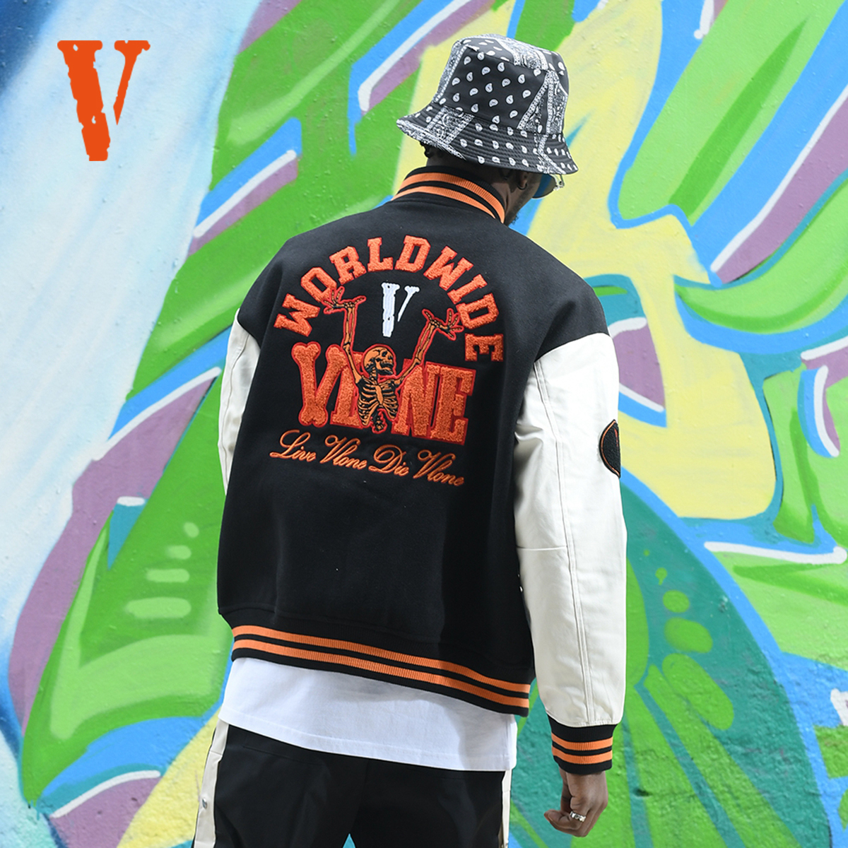 VLONE  刺绣拼接棒球服 男女同款情侣款