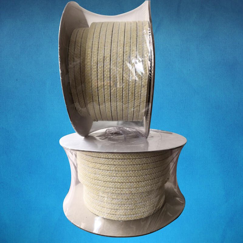 芳纶纤维盘根耐磨耐高温高压高转速泵轴密封填料环浸四氟芳纶盘根